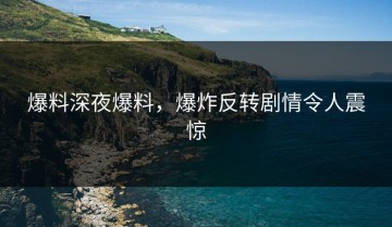 爆料深夜爆料，爆炸反转剧情令人震惊