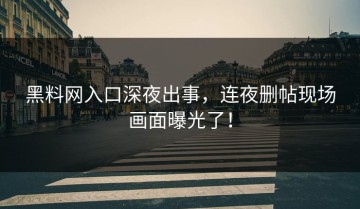黑料网入口深夜出事，连夜删帖现场画面曝光了！