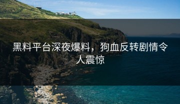 黑料平台深夜爆料，狗血反转剧情令人震惊