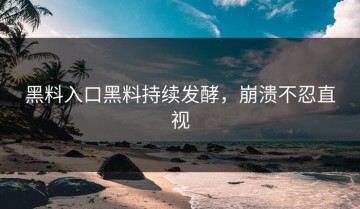 黑料入口黑料持续发酵，崩溃不忍直视