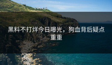 黑料不打烊今日曝光，狗血背后疑点重重