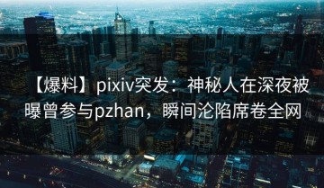 【爆料】pixiv突发：神秘人在深夜被曝曾参与pzhan，瞬间沦陷席卷全网