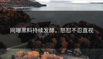 网曝黑料持续发酵，怒怼不忍直视