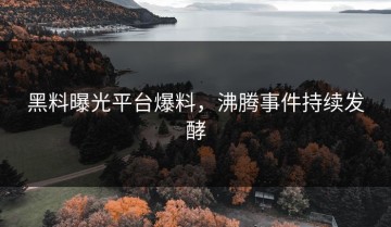 黑料曝光平台爆料，沸腾事件持续发酵